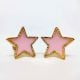 Pink Handmade Brass Star Knob